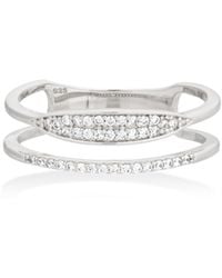 Shabella Nyc - Pave Dual Slim Signet - Lyst