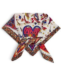 Saachi - Whimsical Tree Print Oversized Ivory Multi Bandana - Lyst