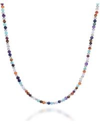 Nellou Jewellery - Multi Gemstone Necklace Sterling - Lyst