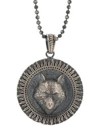 Ebru Jewelry - Sterling Silver Powerful Wolf Symbol Pendant Necklace - Lyst