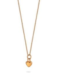 Lime Tree Design - Tiny Heart Charm Necklace Vermeil - Lyst