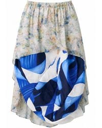 Miro Misljen - Patchwork Print Midi Skirt - Lyst