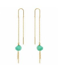 Lalinde - Emerald Cascade Earrings - Lyst