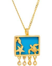 Ebru Jewelry - Starfish Ocean Spirit Animal & Pendant Chain Necklace - Lyst