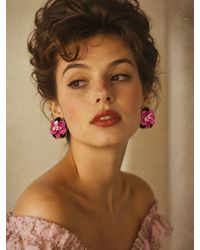 The Pink Reef - Kleo Orchid Stud - Lyst