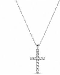 By Ozge - Luminous Cross Plated Necklace - Lyst