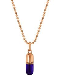 True Rocks - Small Pill Pendant Deep Purple & 18kt Rose Gold - Lyst