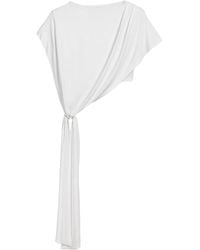 Nocturne - Asymmetric Tie-Front Crop Top - Lyst