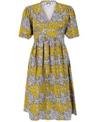 IN OUR NAME - Yegura Short Sleeve Printed Midi Dress - Lyst