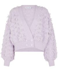 Sour Figs - Fringed Checkerboard Cardigan - Lyst