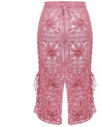 Andreeva - Dust Rose Handmade Crochet Skirt - Lyst