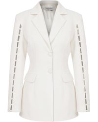 NAZLI CEREN - Marylebone Crepe Blazer In Vanilla Ice - Lyst