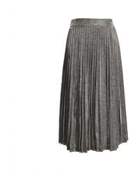 Smart and Joy - Knee Length Shiny Pleated Skirt - Lyst