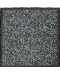 Otway & Orford - 'Cypress' Paisley Silk Pocket Square - Lyst