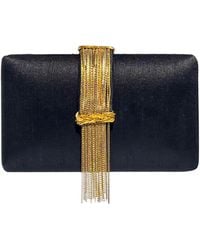 Simitri - Noir Fringe Clutch - Lyst