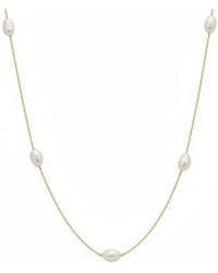 LÁTELITA London - Neutrals Solid 14K Natural Spaced Pearl Necklace - Lyst