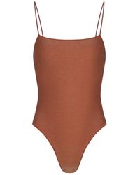 Pianella's - Dawn High-Leg One-Piece Swimsuit – Bronze - Lyst