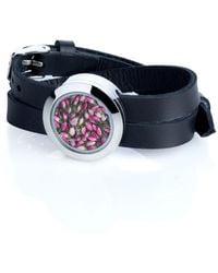 My Little Nature - Designer Leather Bracelet With Natural Scottish Heather Blossoms – Floral Jewelry Collection - Lyst