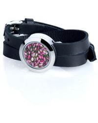 My Little Nature - Designer Leather Bracelet With Natural Scottish Heather Blossoms – Floral Jewelry Collection - Lyst