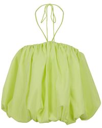 Nocturne - Lime Ruched Crop Top - Lyst