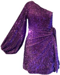 Style Junkiie - Purple Sequin One Shoulder Dress - Lyst
