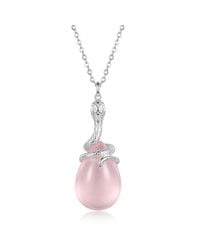 Ormiro - Kundalini Snake Rose Quartz Necklace - Lyst