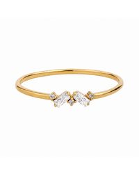 Belinda Jewelz - Topaz Double Baguette Birthstone Ring - Lyst