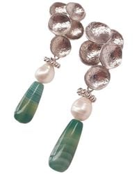 Way to Chic - Cascade Earrings With Pearl And Agate Drops - Lyst