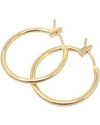 Sophelia - Small Plain Plated Hoop Earrings - Lyst