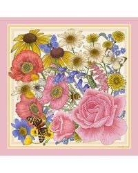 Emily Carter - / Neutrals The Rose & Bluebell Silk Scarf - Lyst