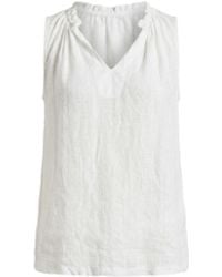 James Lakeland - Pure Linen Sleeveless Top - Lyst