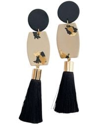 Babaloo - Leopard Tassel Earrings - Lyst