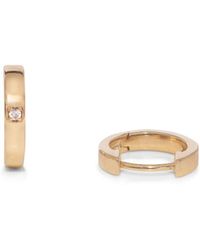 Kaizarin - Single Diamond Huggie Hoop - Lyst