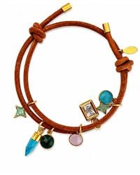 Persia Dona Jewelry - Leather Mixed Charm Bracelet - Lyst
