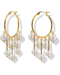 Jaredjamin - Daniela Dangle Hoop Quartz Earrings - Lyst