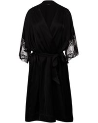 Oh!Zuza - Satin Robe With Lace - Lyst