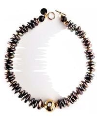Edgar Navarro Jewelry - Navarro Mother Of Pearl & Pearl-Encrusted Golden Bead Necklace - Lyst