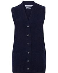 Paul James Knitwear - Lambswool Laura V Neck Waistcoat With Pockets - Lyst
