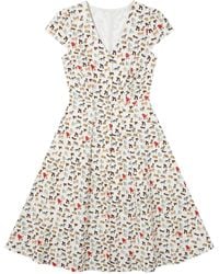 Louche - Cathy Dogs Day Print Midi Tea Dress - Lyst