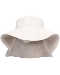 Solpardus - Neutrals Nyx Oatmeal Linen Sun Hat - Lyst