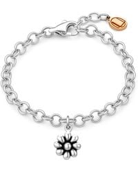 Unaloe - Sterling Floral Charm Bracelet – Handmade Fine Jewelry - Lyst