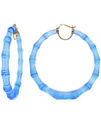 Gold & Honey - Xl Bamboo Hoop Earrings - Lyst