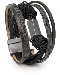 Saachi - Rectangle Charm Cord Bracelet - Lyst