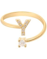 LÁTELITA London - Initial Ring Y - Lyst