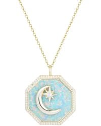 KAMARIA - Octagon Moon Medallion Necklace - Lyst