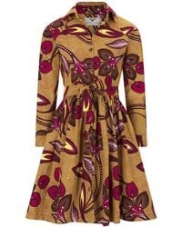 Ohema Ohene - Akua African Print Cotton Midi Dress - Lyst