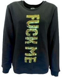 Any Old Iron - Golden Fuck Me Sideways Sequin Sweatshirt - Lyst