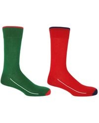 Peper Harow - Made in England - Cinnabar & Emerald Square Mile Socks - Lyst