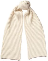 Kinalba - Neutrals Ladies Chunky Ribbed Cashmere Scarf - Lyst