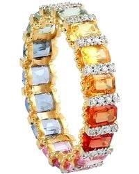 Artisan - Multi-Color Sapphire & Diamond Eternity Ring - Lyst